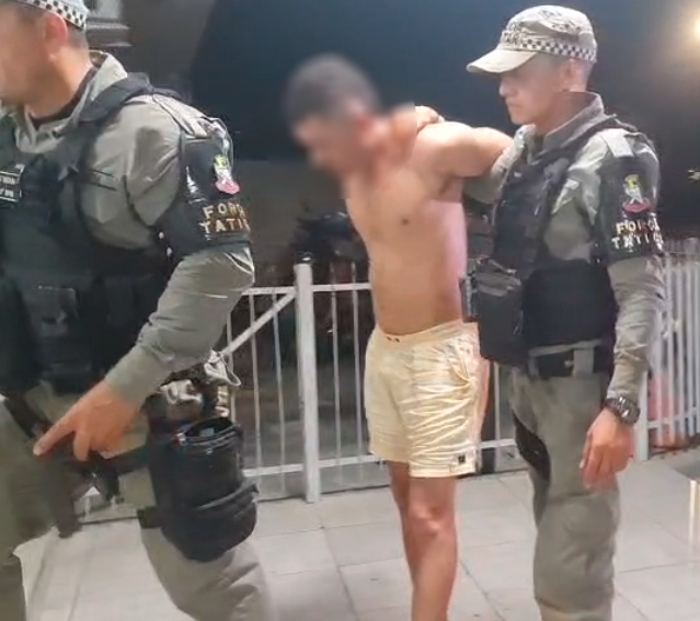 Operação Policial resulta em prisão de homem com Pistola, Drogas e Carro Envolvido em Homicídio