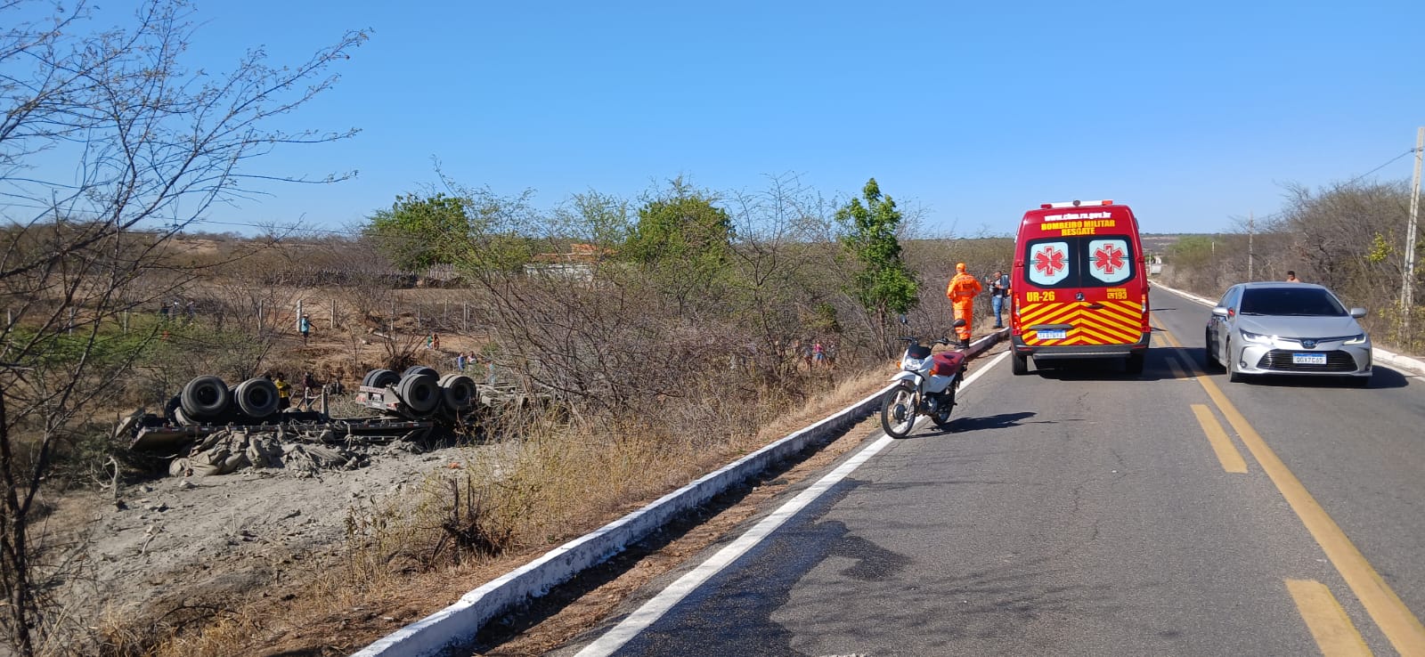 Tragédia na estrada: Caminhoneiro morre em acidente na BR-405, em Severiano Melo no Alto Oeste Potiguar