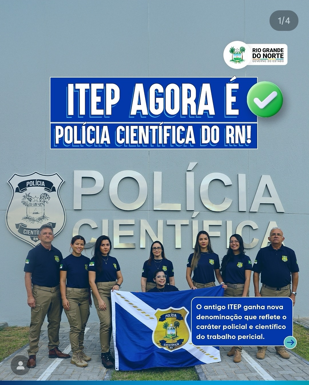 Itep agora é Policia Científica do Rio Grande do Norte