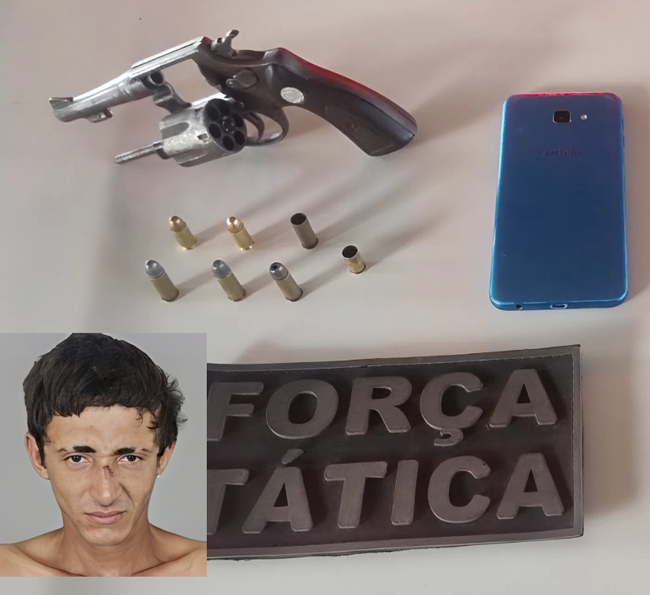 Homem é preso após efetuar disparos em via pública no bairro Vertentes, em Assú