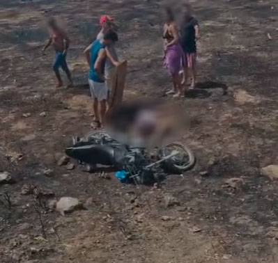 Motociclista fica gravemente ferido após sobrar em curva na rotatória de acesso a Fortaleza